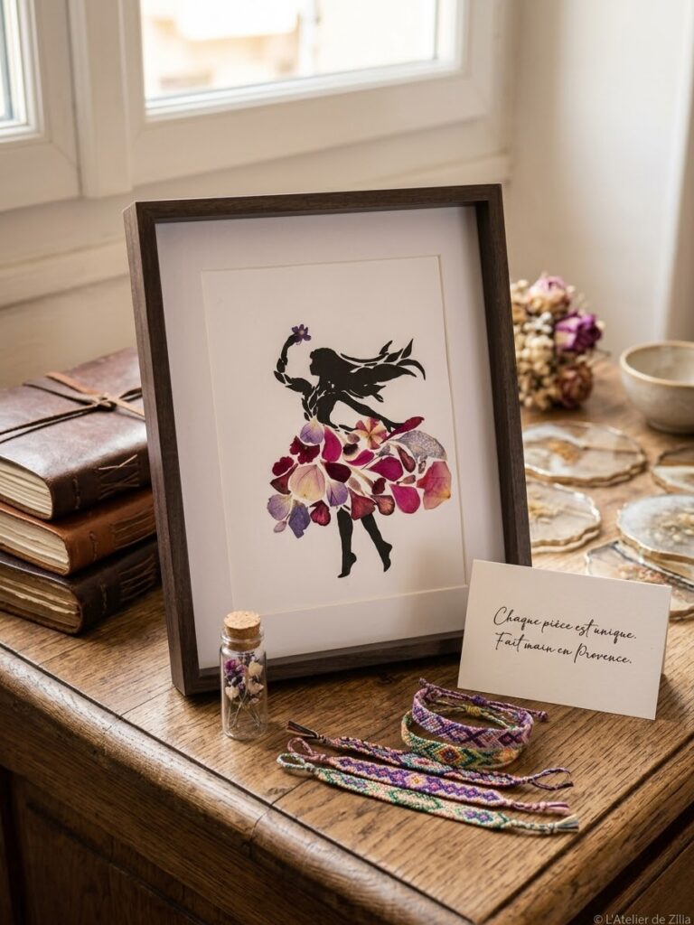 Tableau Fleuri " Danseuse " édition rosée