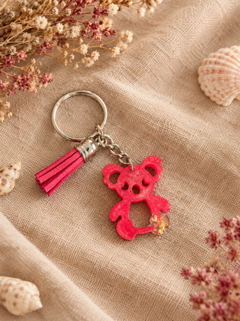 Porte-clés Koala Rouge et Or